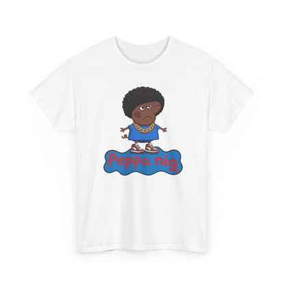 Cartoon Afro Character Tee | Funny Peppa Style Graphic T-Shirt