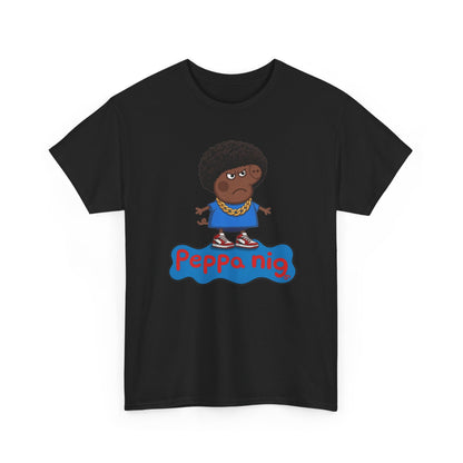 Cartoon Afro Character Tee | Funny Peppa Style Graphic T-Shirt