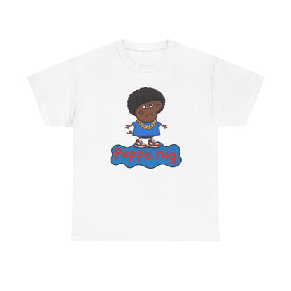 Cartoon Afro Character Tee | Funny Peppa Style Graphic T-Shirt