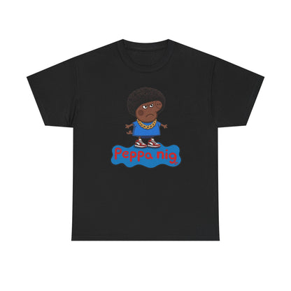 Cartoon Afro Character Tee | Funny Peppa Style Graphic T-Shirt